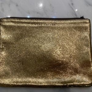 Marc Jacobs Gold pouch - clutch purse/ makeup case